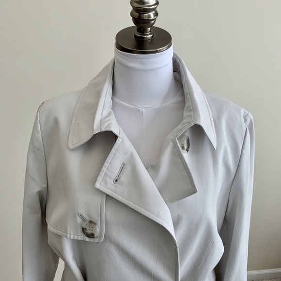 NWT Cinzia Rocca Due Trench in Light Stone, Sz 12 - Picture 4 of 10
